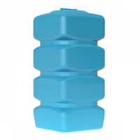 Бак для воды серия Quadro W-1000 (синий) с поплавком
